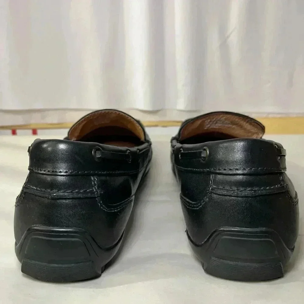 Bass Men’s Dress Casual Shoes 10.5 Black Cushioned Leather Slightly Used Tread